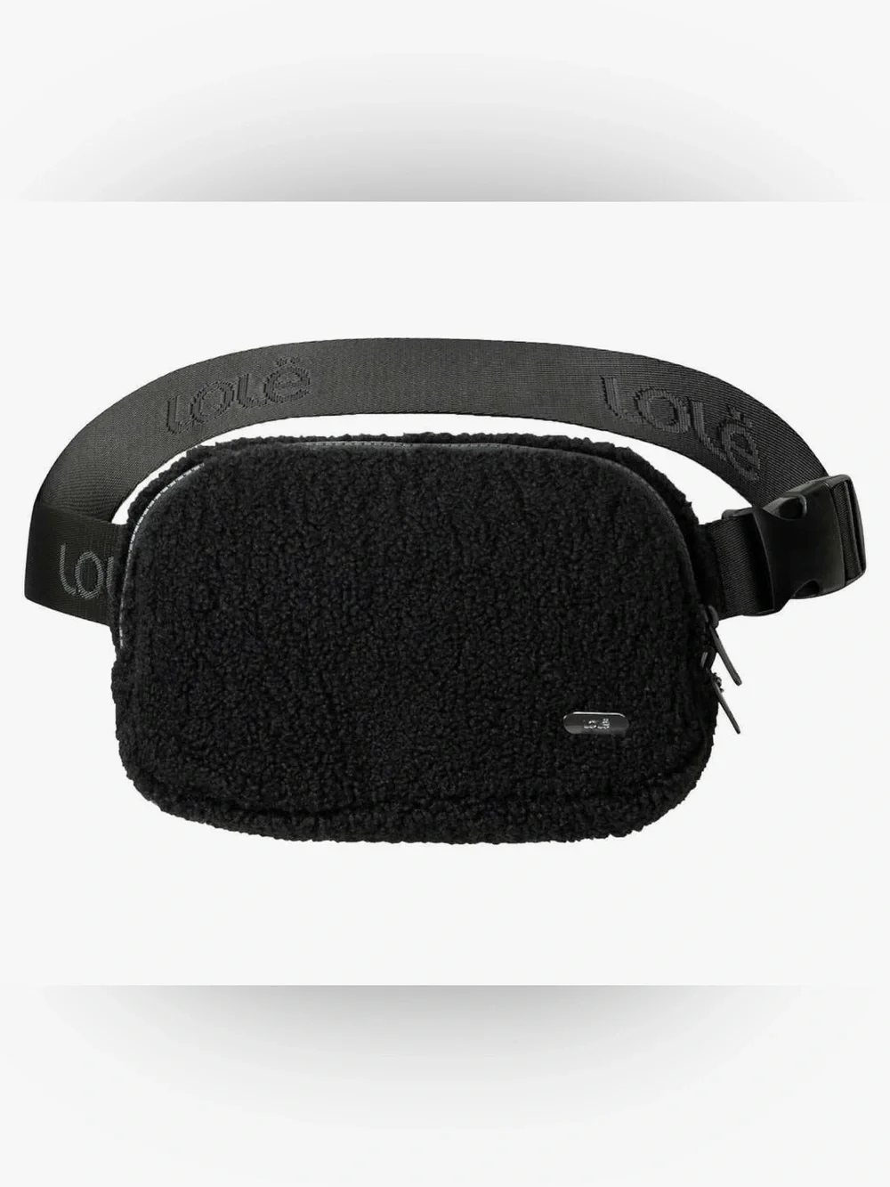 LOLE Black Sherpa Fleece Belt & Crossbody Bag